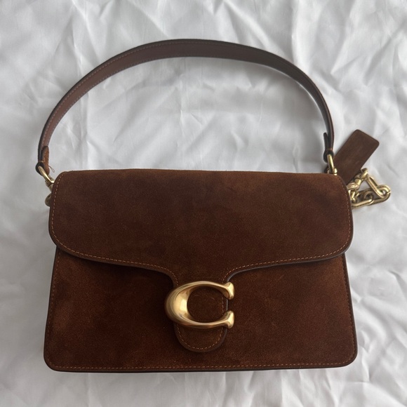 Coach Handbags - Coach Tabby Suede Chain Shoulder Bag